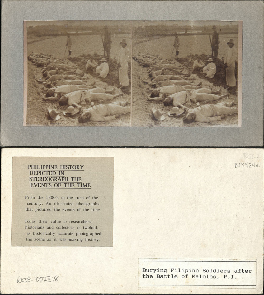 Burying Filipino Soldiers after the Battle of Malolos, P. I.